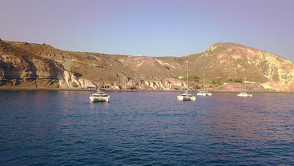 Yacht Bay Santorini Greece